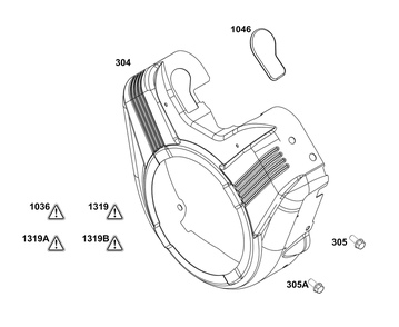 Blower Housing Group Diagram and Parts List for 305445-3214-G1  Briggs and Stratton Engine
